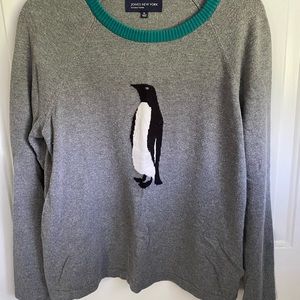 Jones New York Signature Penguin Sweater Size Medium